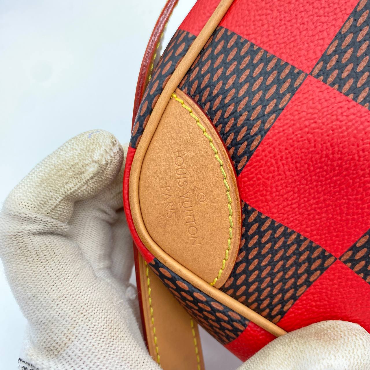 Louis Vuitton Damier Pop Chess Shoulder Bag, Red-Brown