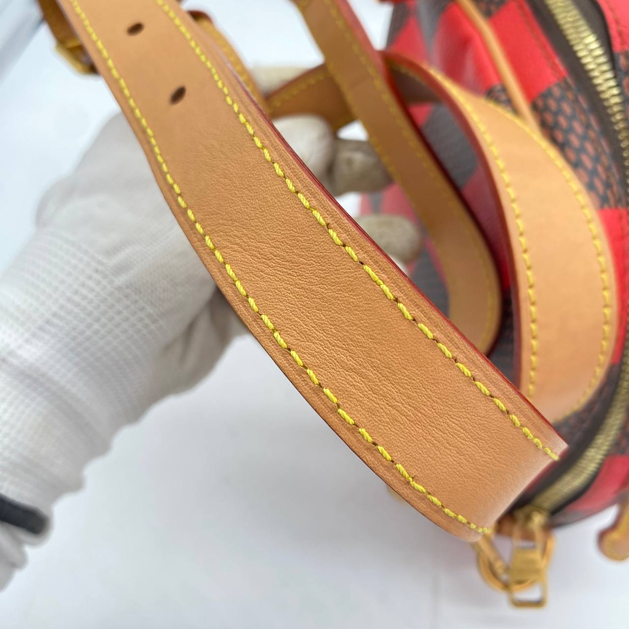 Louis Vuitton Damier Pop Chess Shoulder Bag, Red-Brown