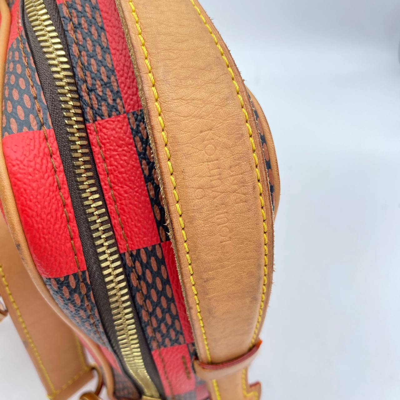 Louis Vuitton Damier Pop Chess Shoulder Bag, Red-Brown
