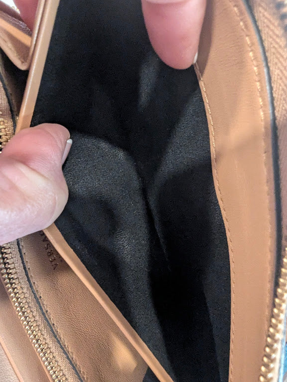 Versace La Medusa Long Tan Calfskin Zip Around Waller in Box