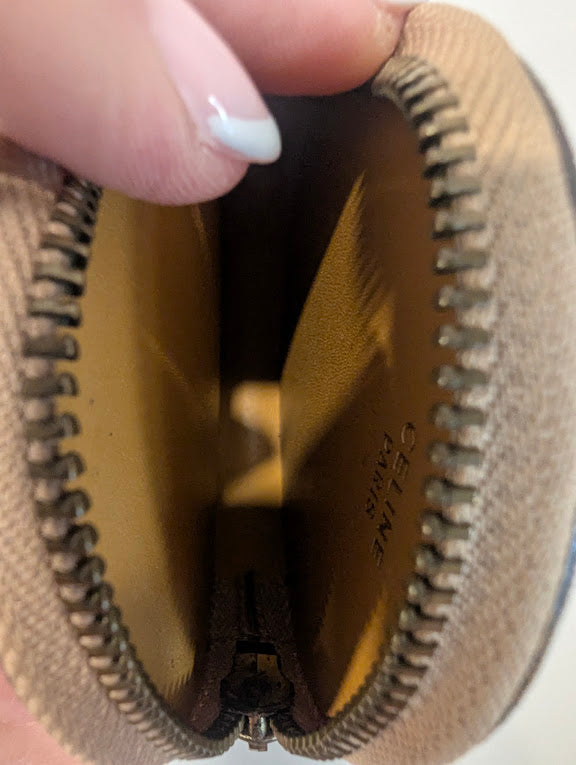 Celine Vintage Macadam Round Coin Purse