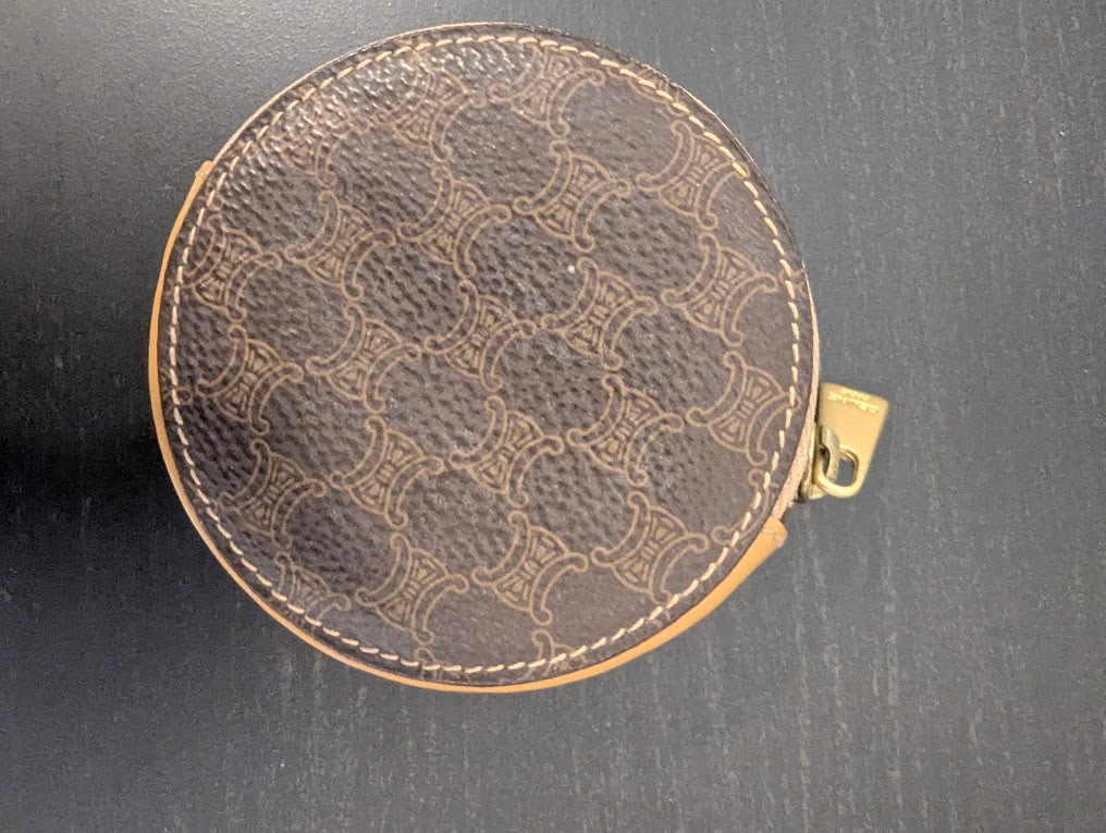Celine Vintage Macadam Round Coin Purse
