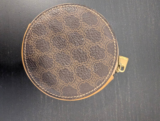 Celine Vintage Macadam Round Coin Purse