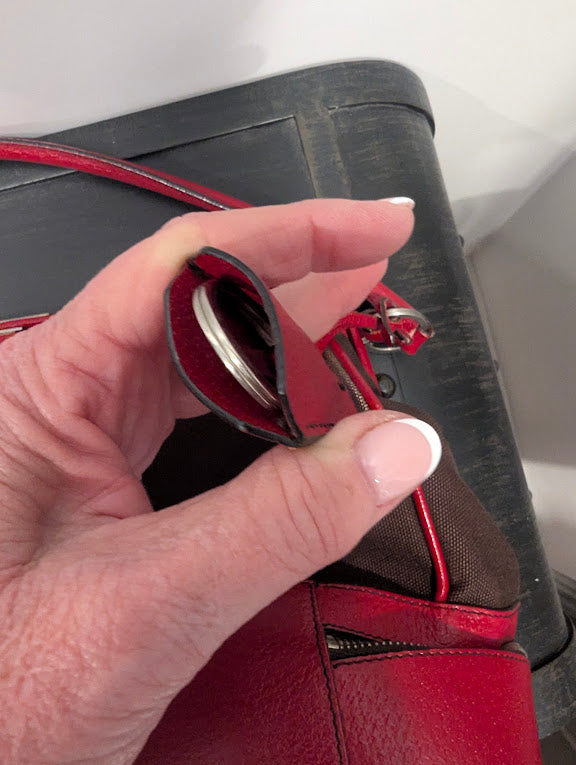Prada Vintage Red/Brown Canvas and Leather Frame Doctor's Bag