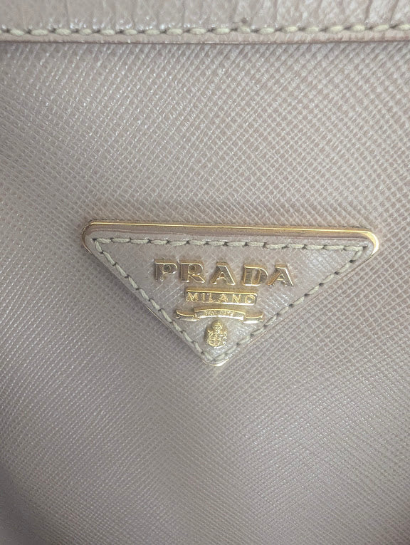 Prada Saffiano Mocha Beige Galleria Shoulder Bag