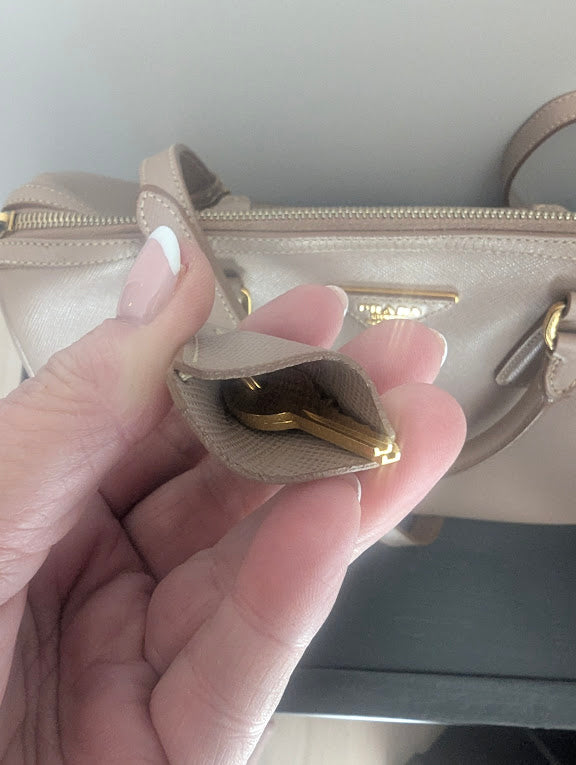Prada Saffiano Mocha Beige Galleria Shoulder Bag