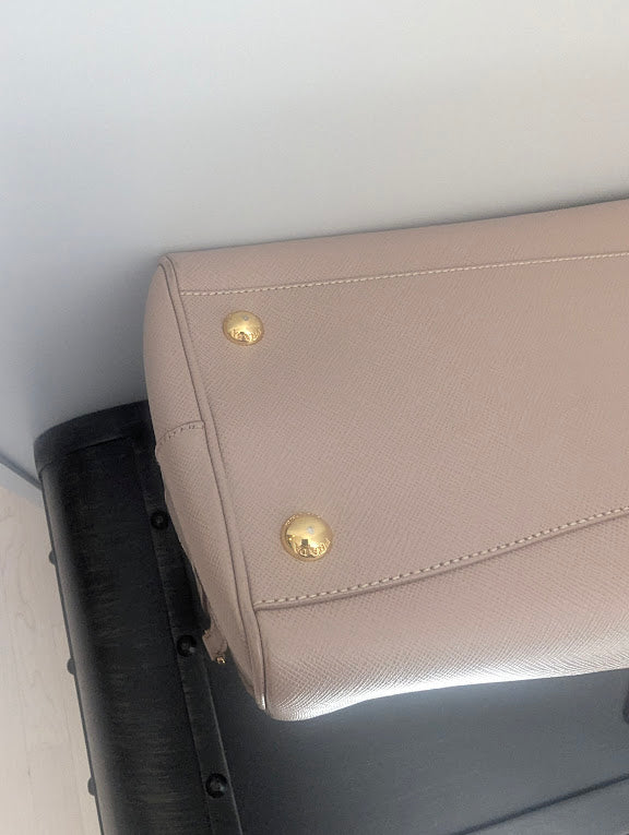 Prada Saffiano Mocha Beige Galleria Shoulder Bag