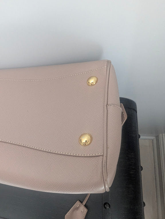 Prada Saffiano Mocha Beige Galleria Shoulder Bag