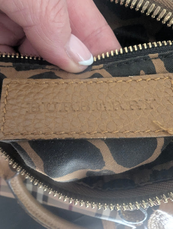 Burberry Small Haymarket Check Coated Canvas Animal Print Blaze Satchel