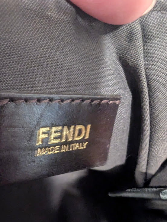 Fendi Zucchino Dark Red Pochette
