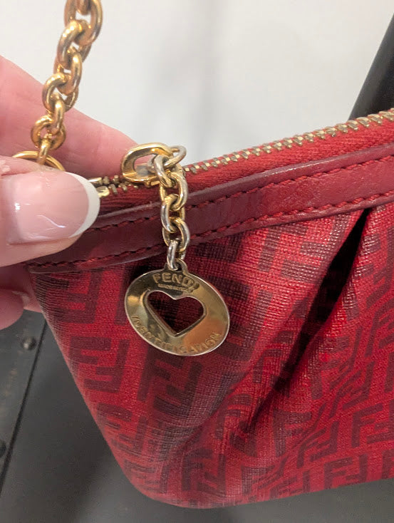 Fendi Zucchino Dark Red Pochette