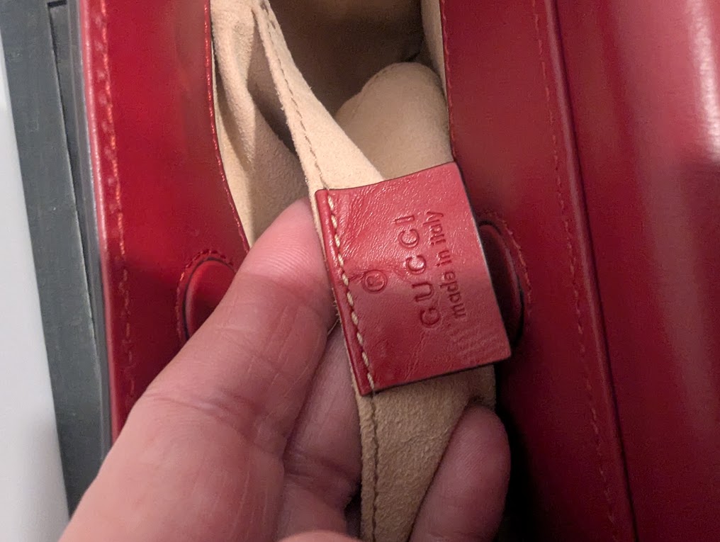 Gucci Red Mini Bamboo Nymphaea Satchel with Faux Pearls - No Strap
