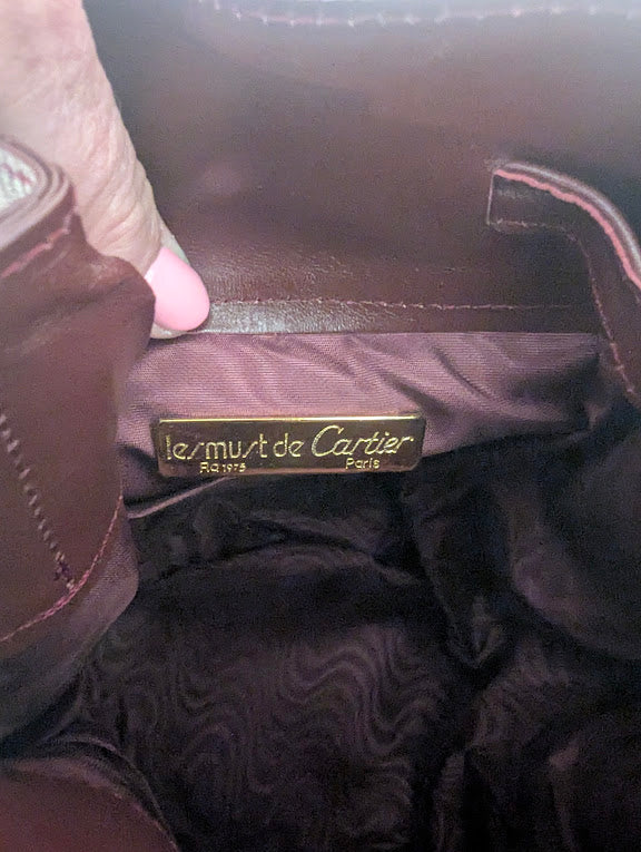 Cartier Must de Cartier Vintage Drawstring Bucket Bag with Box