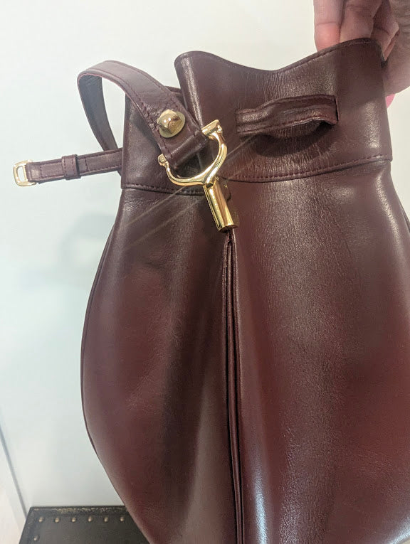Cartier Must de Cartier Vintage Drawstring Bucket Bag with Box