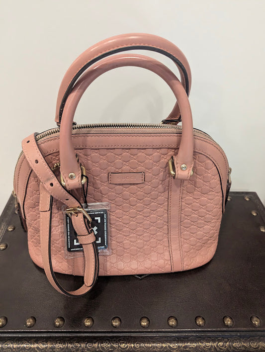 Gucci Microguccissima Mini Dome Soft Pink Crossbody