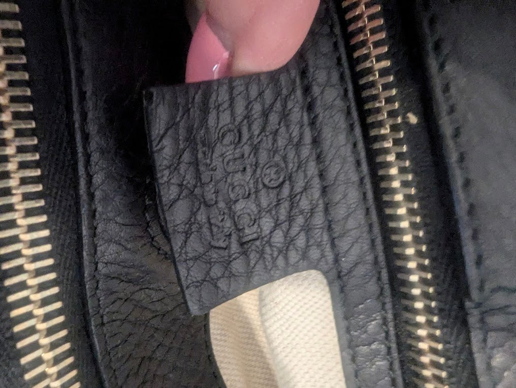 Gucci Black Flora Knight Print Bamboo Tote