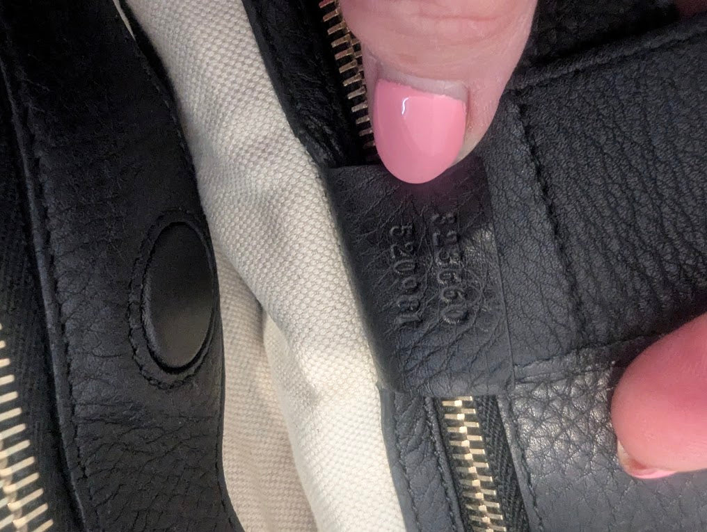 Gucci Black Flora Knight Print Bamboo Tote