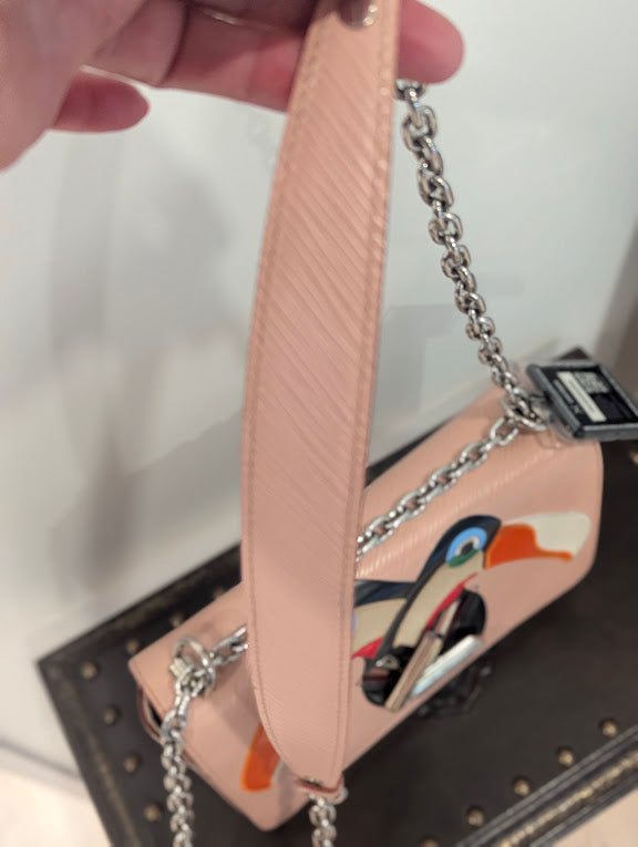 Louis Vuitton Limited Edition Exotic Toucan Birds Twist MM in Crystal Pink