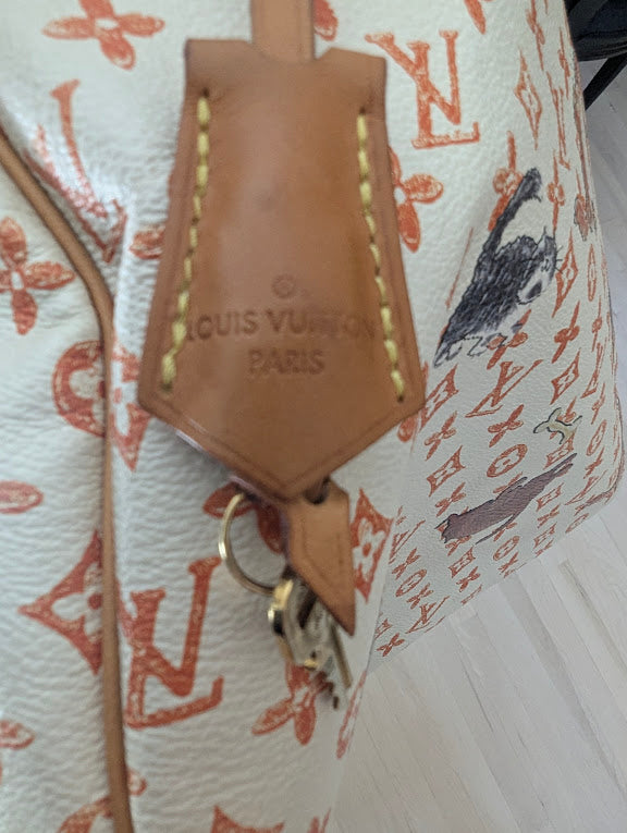 Louis Vuitton x Grace Coddington Catogram Monogram Canvas Speedy 30 Bandouliere