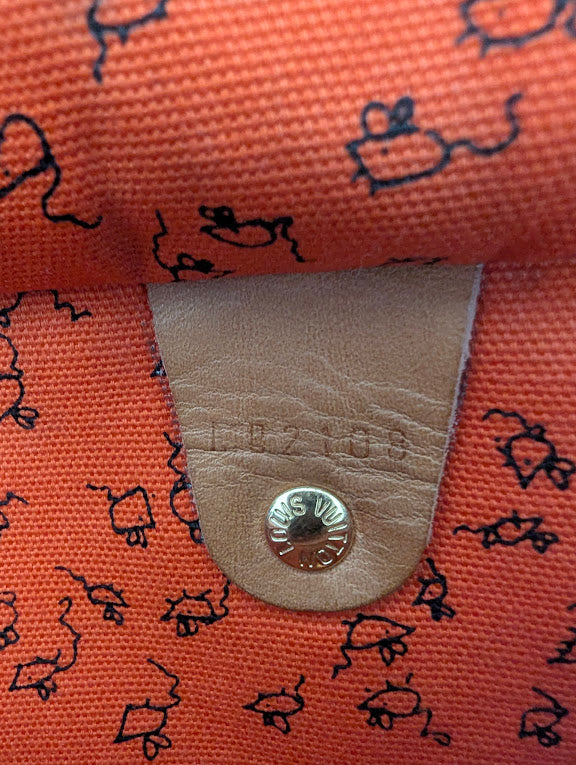 Louis Vuitton x Grace Coddington Catogram Monogram Canvas Speedy 30 Bandouliere