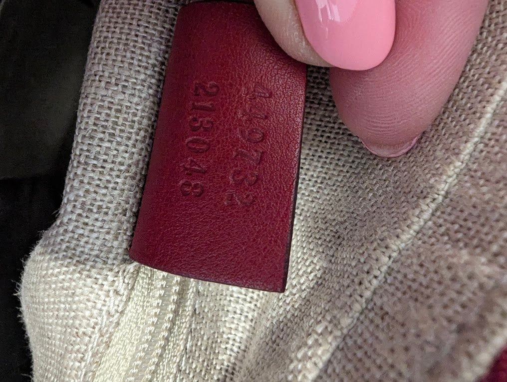 Gucci Micro GG Red Leather Hobo Tote