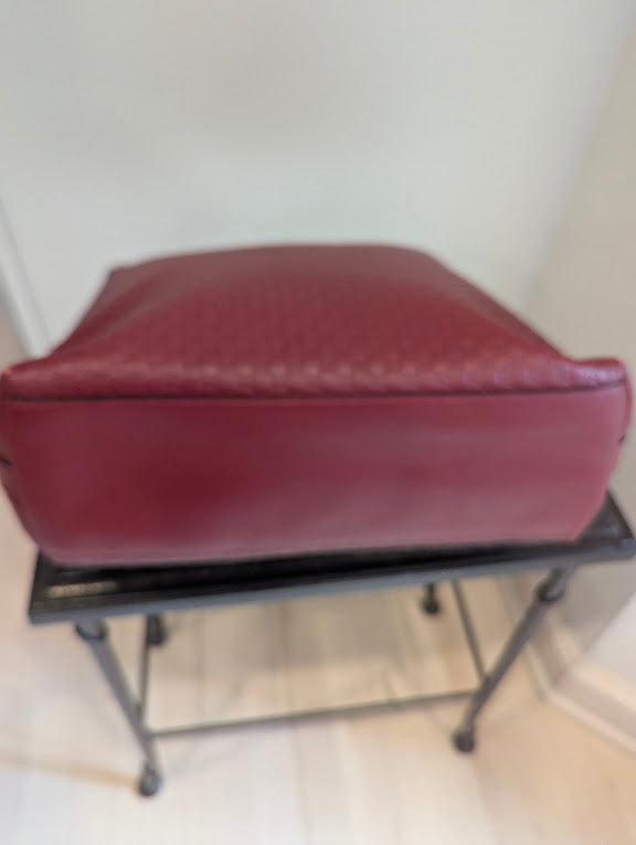 Gucci Micro GG Red Leather Hobo Tote