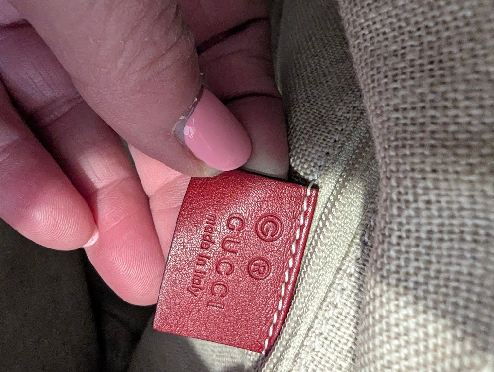 Gucci Micro GG Red Leather Hobo Tote