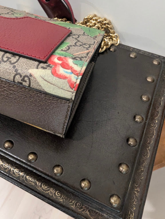 Gucci Padlock Tian Print GG Supreme Small Shoulder Bag