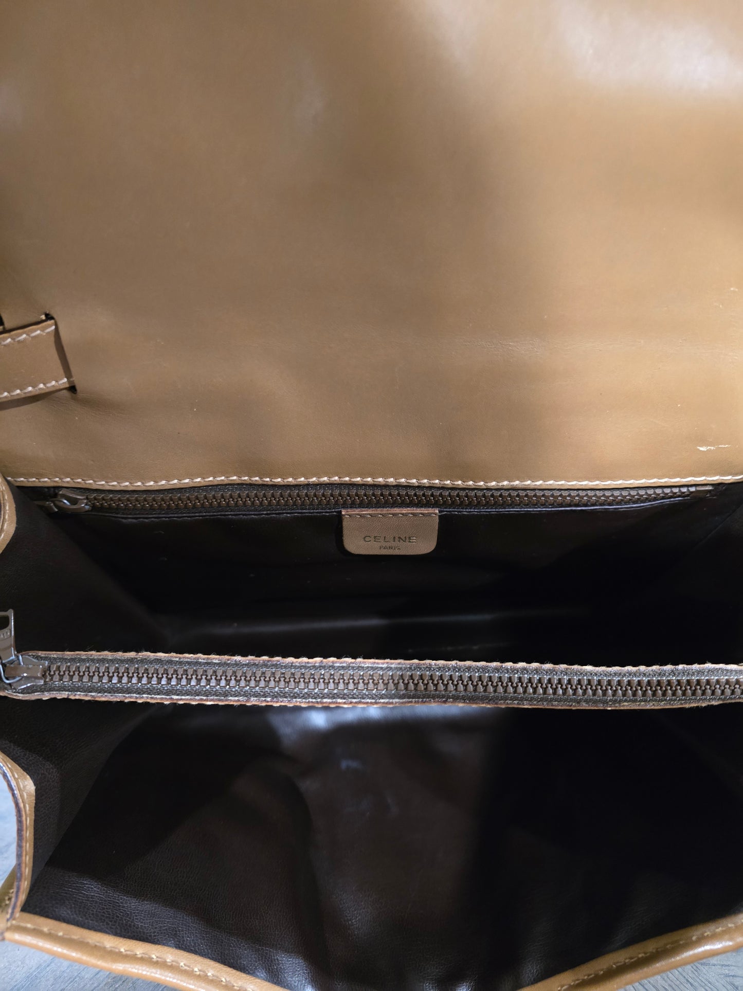 Celine Macadam Leather Clutch