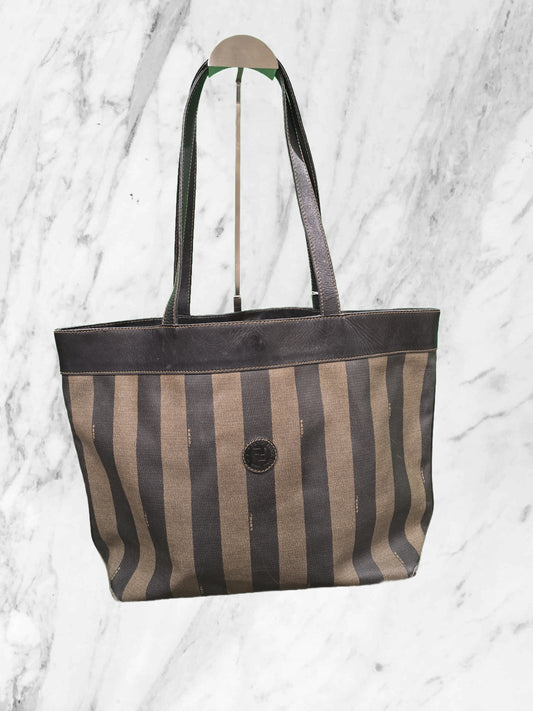 Fendi Pequin Vintage Large Tote