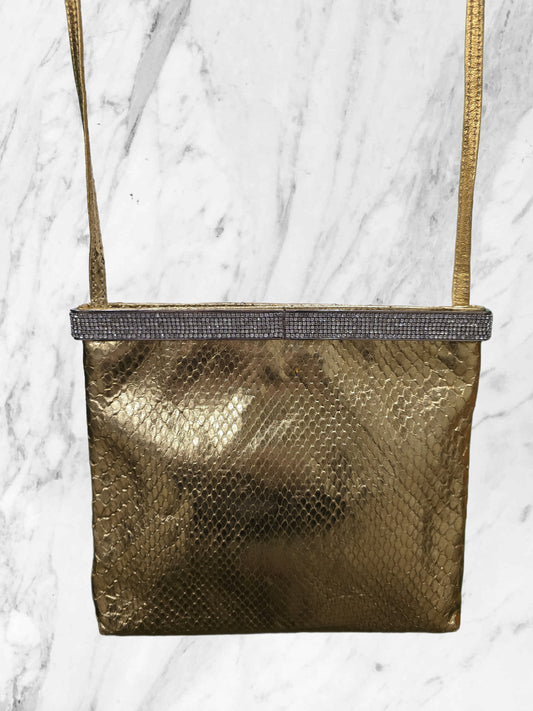 Fendi Gold Sacoche Crossbody