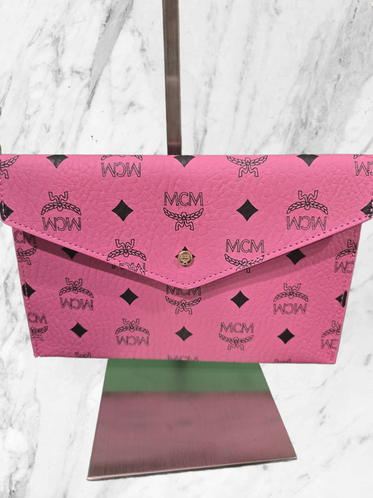 GWP MCM Pink Envelope Clutch
