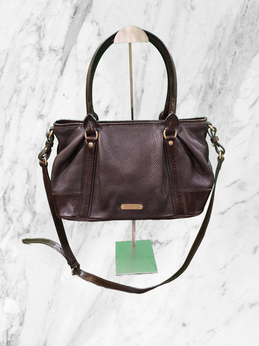 Burberry Brown Leather Two-Way Handbag