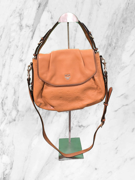 MCM Vintage Tan Leather Two-Way Bag