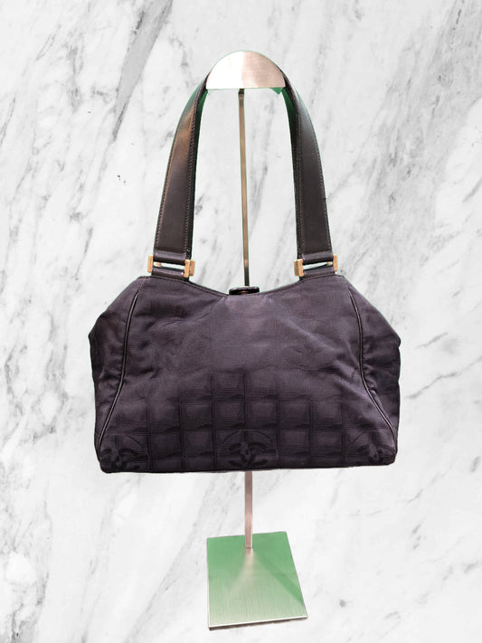 Chanel Black Travel Line Shoulder Bag