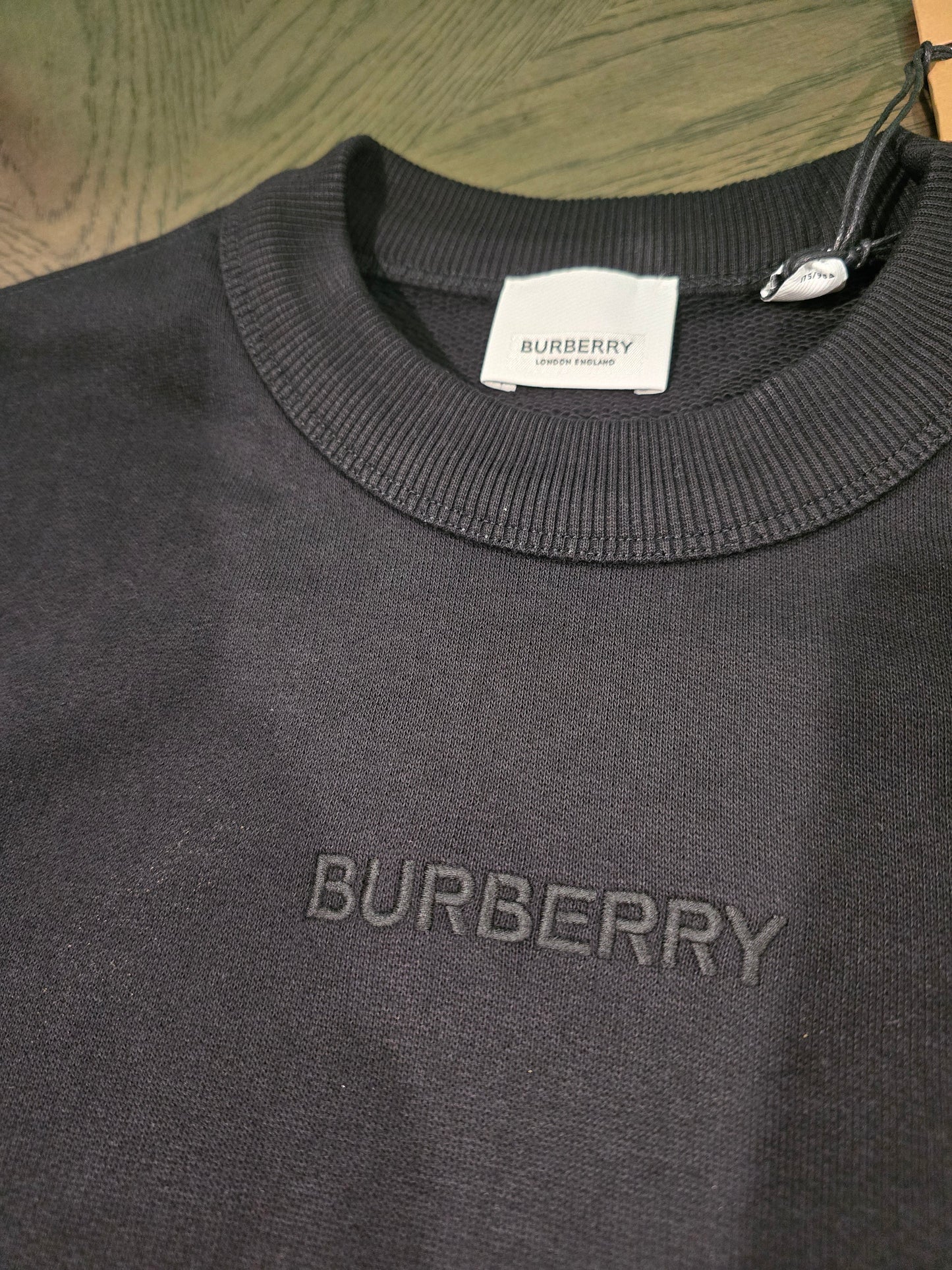 Burberry Black Crew Neck Sweatshirt - NWT