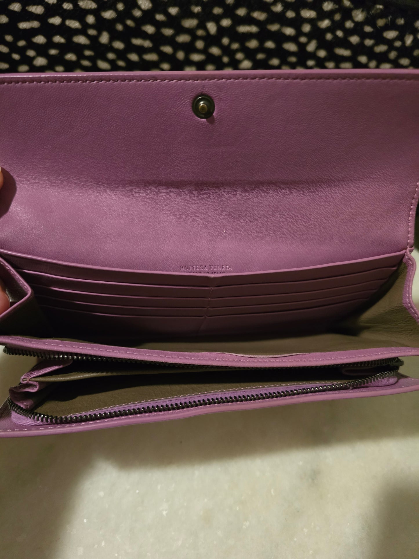 Bottega Veneta Mauve Intrecciato Leather Wallet