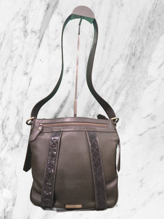 Burberry Olive Tumble Leather Crossbody