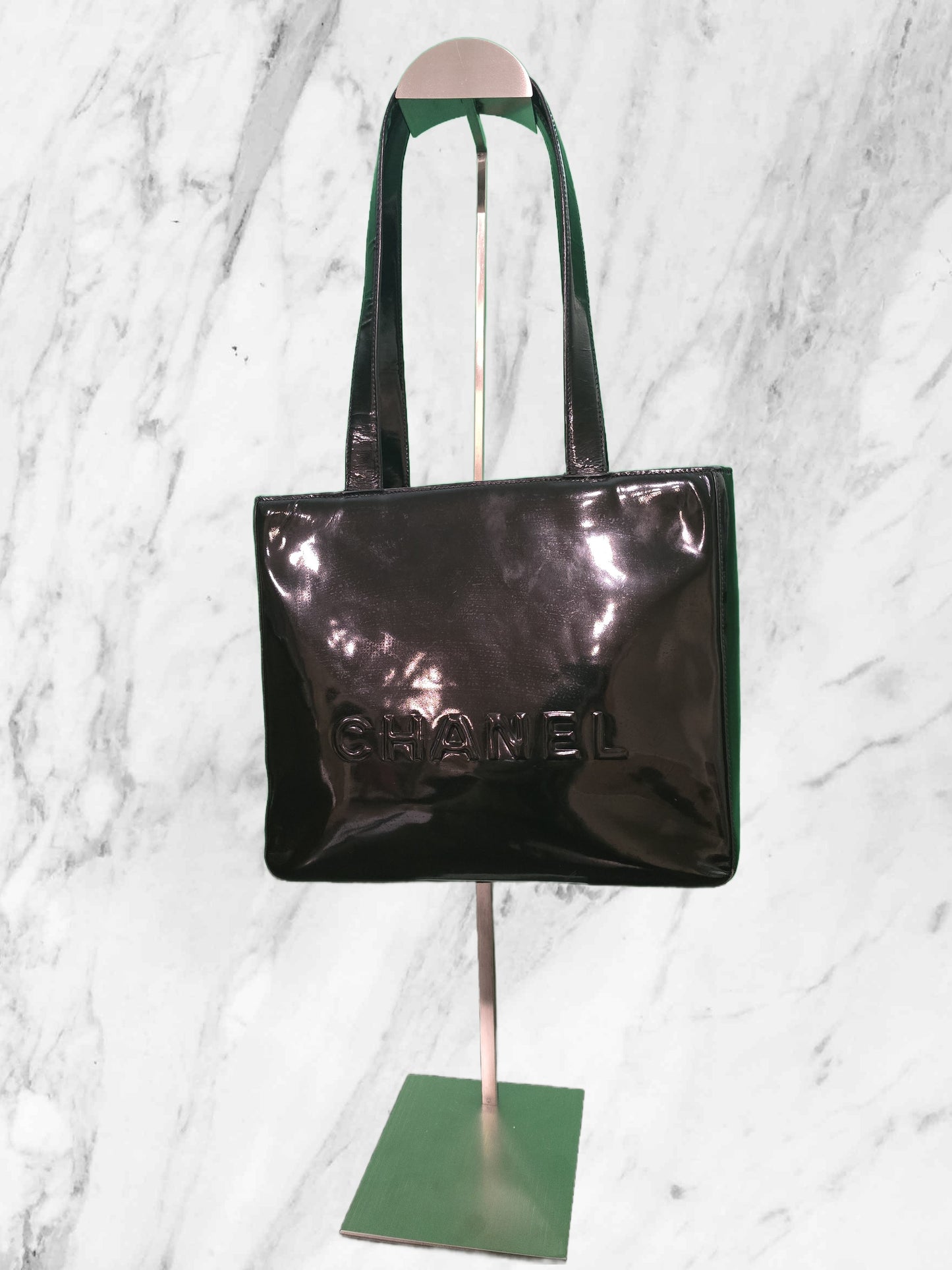 Chanel Black Patent LAX Tote