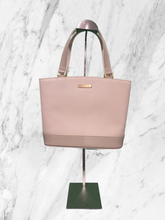 BURBERRY CREAM TOP HANDLE LEATHER BAG