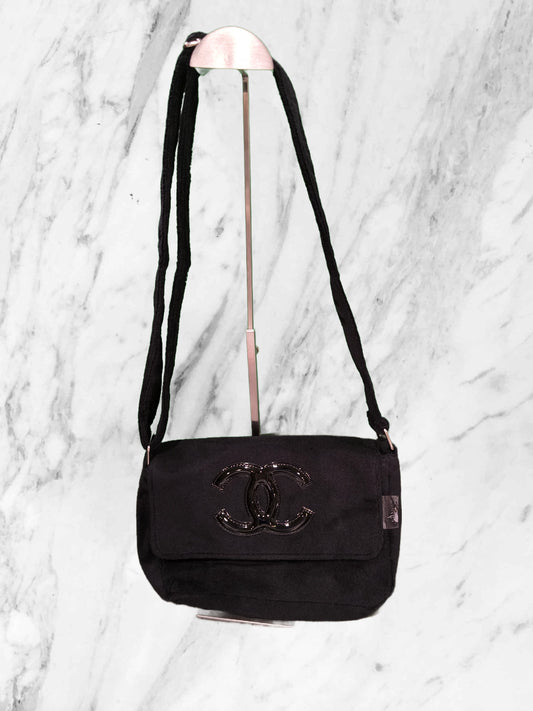 GWP Chanel CC Black Terry Shoulder Bag