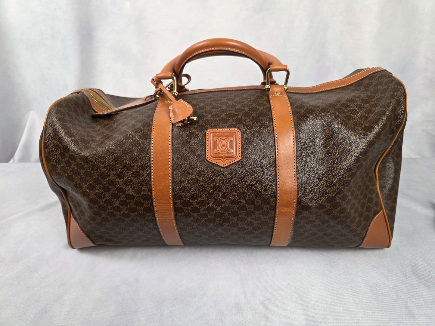 CELINE MACADAM BOSTON TRAVEL BAG, 50