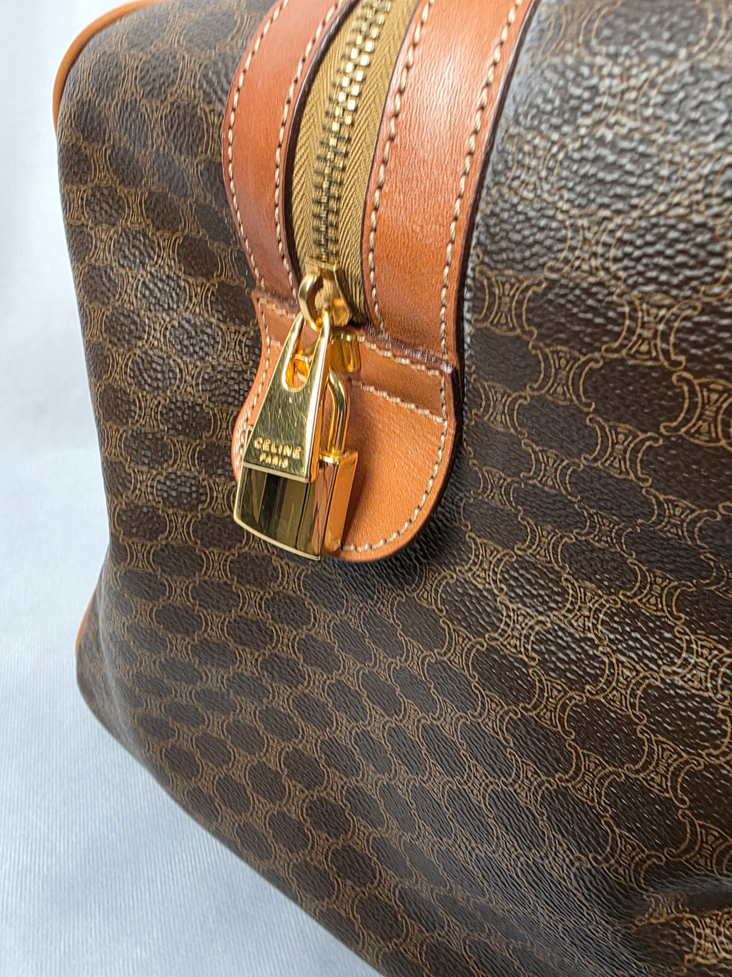 CELINE MACADAM BOSTON TRAVEL BAG, 50