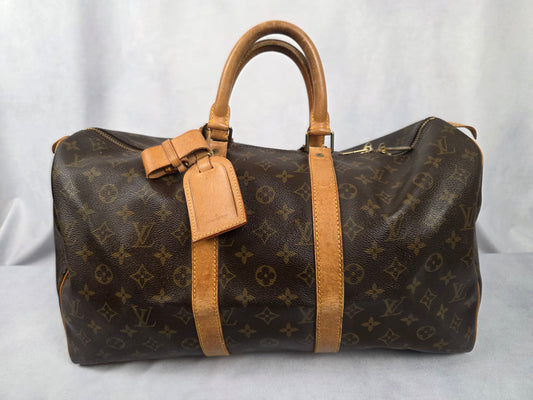 LOUIS VUITTON KEEPALL 45 W/ LOCK & KEY