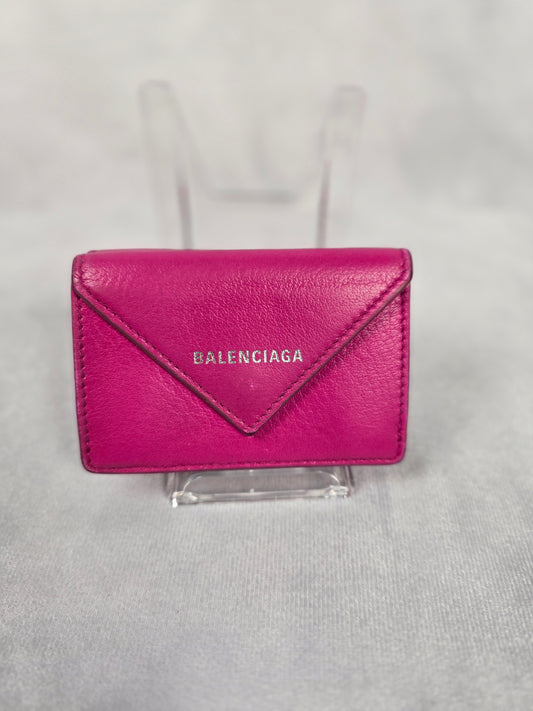 Balenciaga Fushia Tri-Fold Wallet