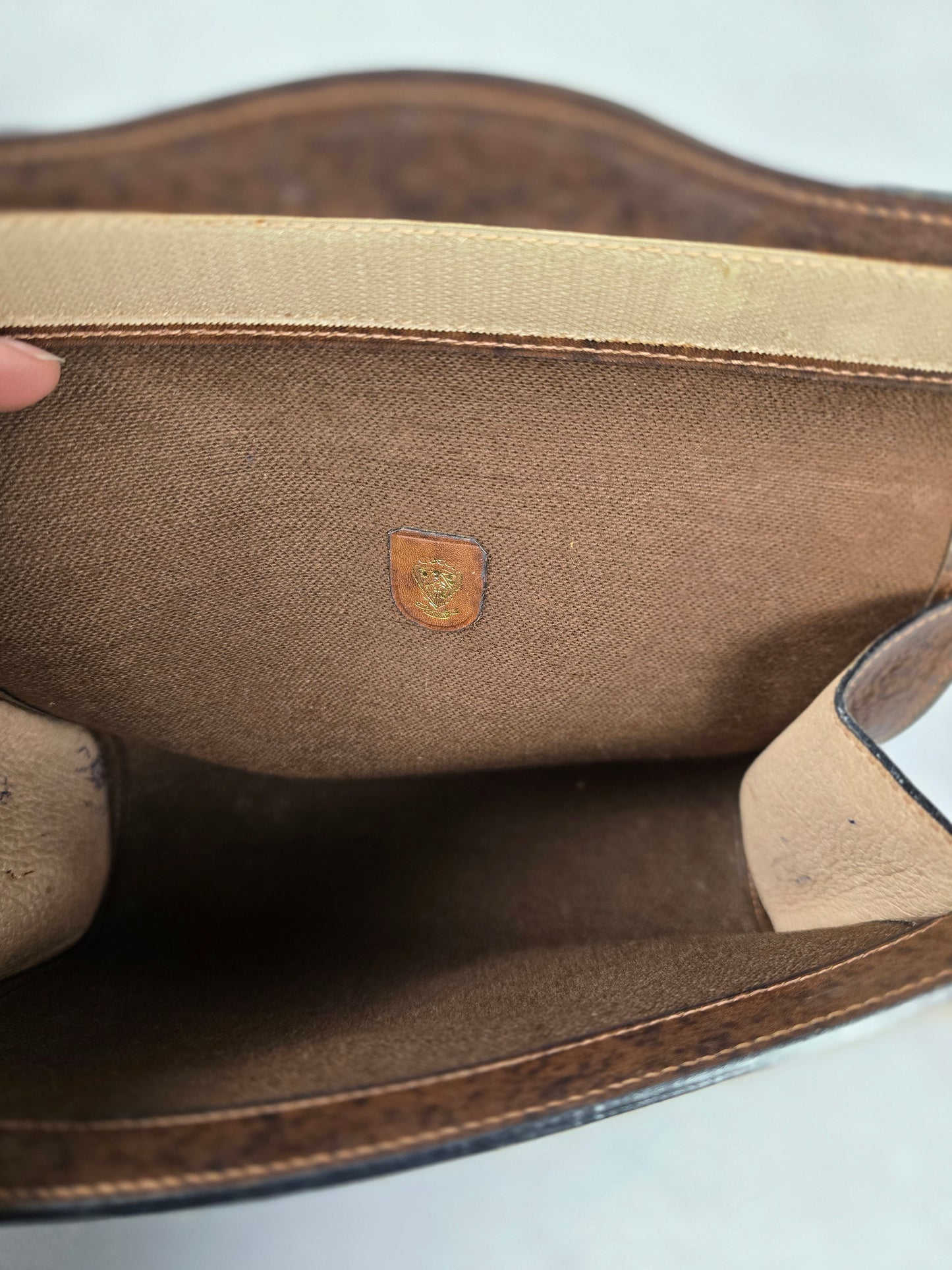 Gucci Vintage Brown Clutch / Cosmetic Pouch