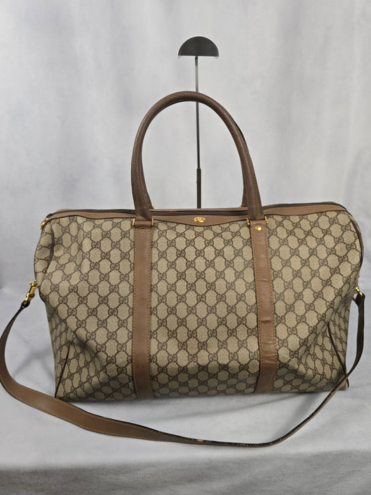 Gucci Vintage Duffle Bag with Shoulder Strap