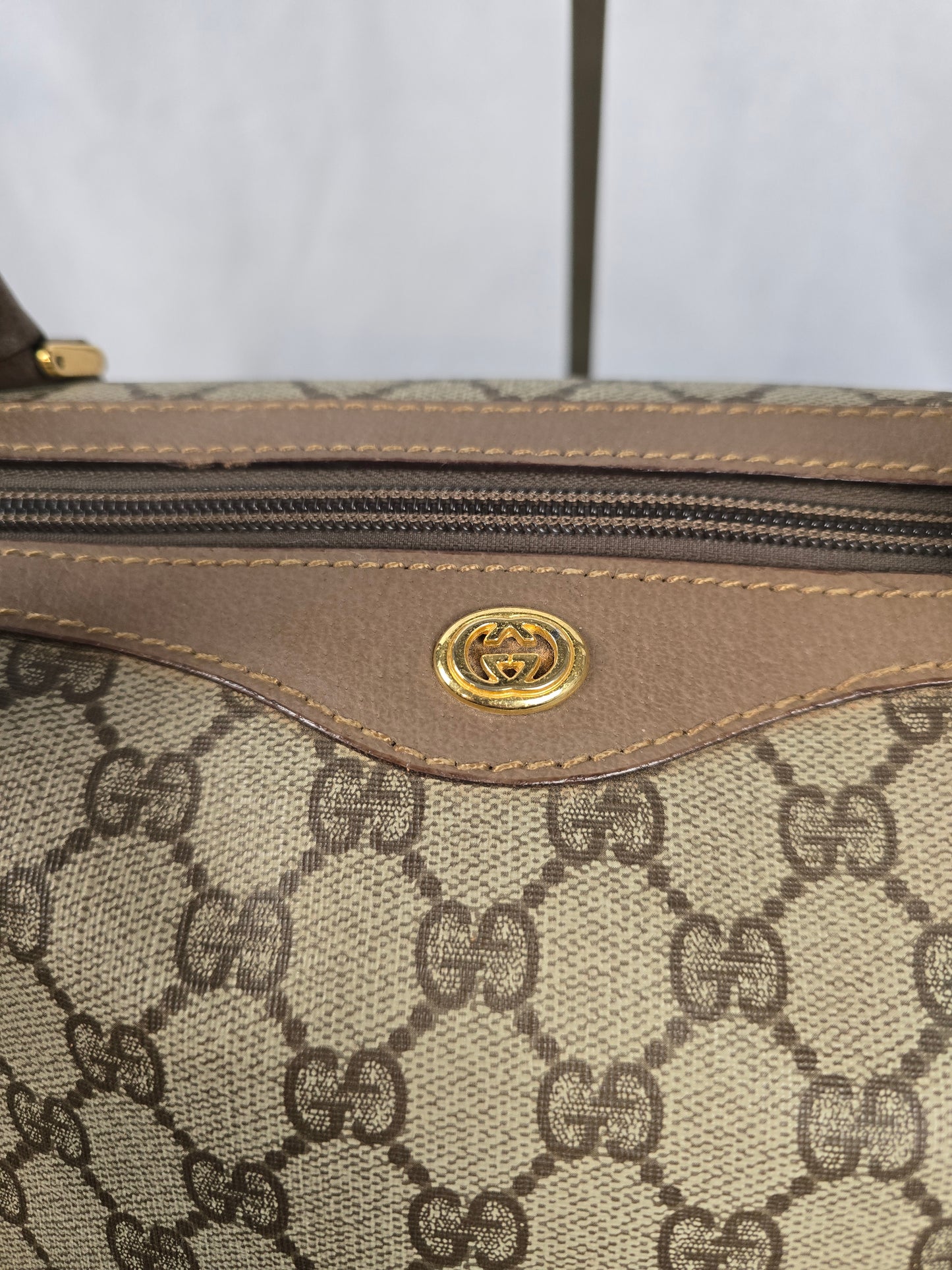 Gucci Vintage Duffle Bag with Shoulder Strap
