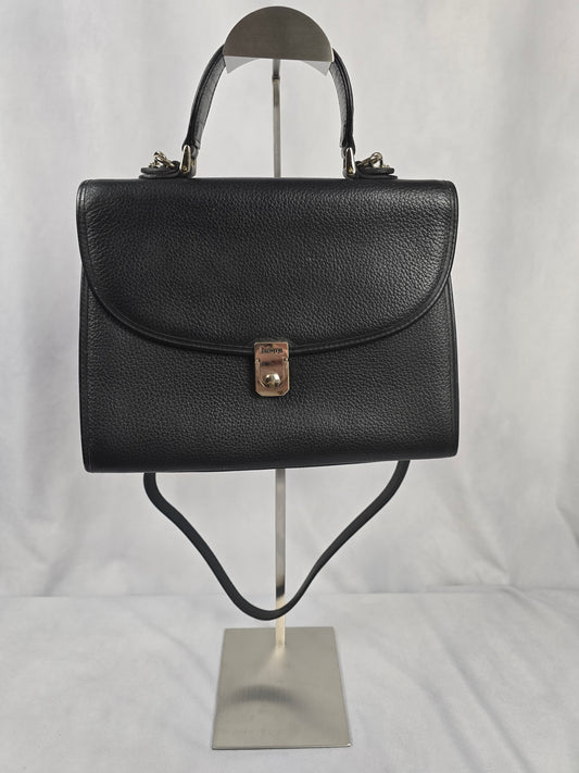 Burberry Black Leather Two-Way Handbag