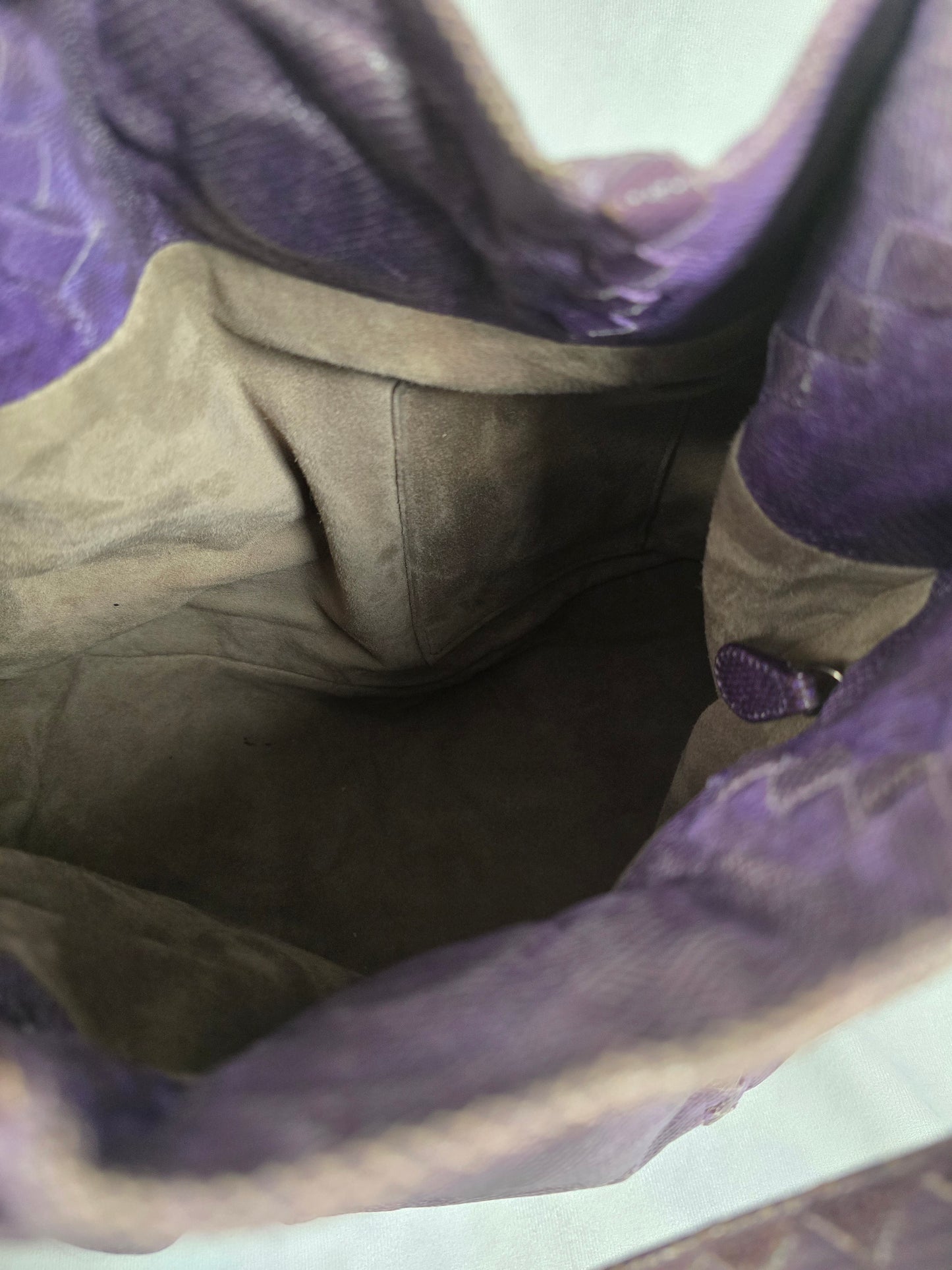 Bottega Veneta Purple Exotic Leather Tote